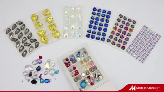 Piedras de lujo con forma de Rivoli de cristal, diamantes de imitación satélite de cristal para fabricación de joyas